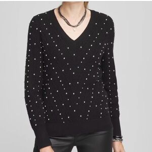 Chico's Studded V-Neck Pullover Sweater NWT